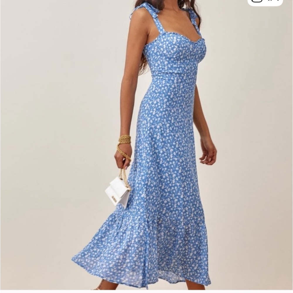 Blue Floral Nikita Dress Reformation